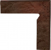 Клинкерная плитка Ceramika Paradyz Semir brown цоколь (8,1x30) двухэлементный правый